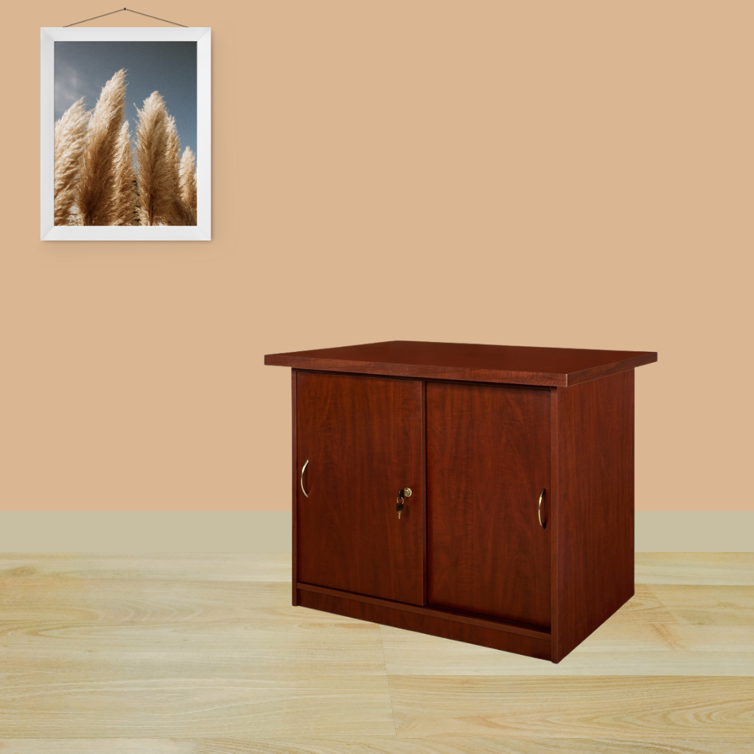 SLIDING DOOR CREDENZA MAHOGANY