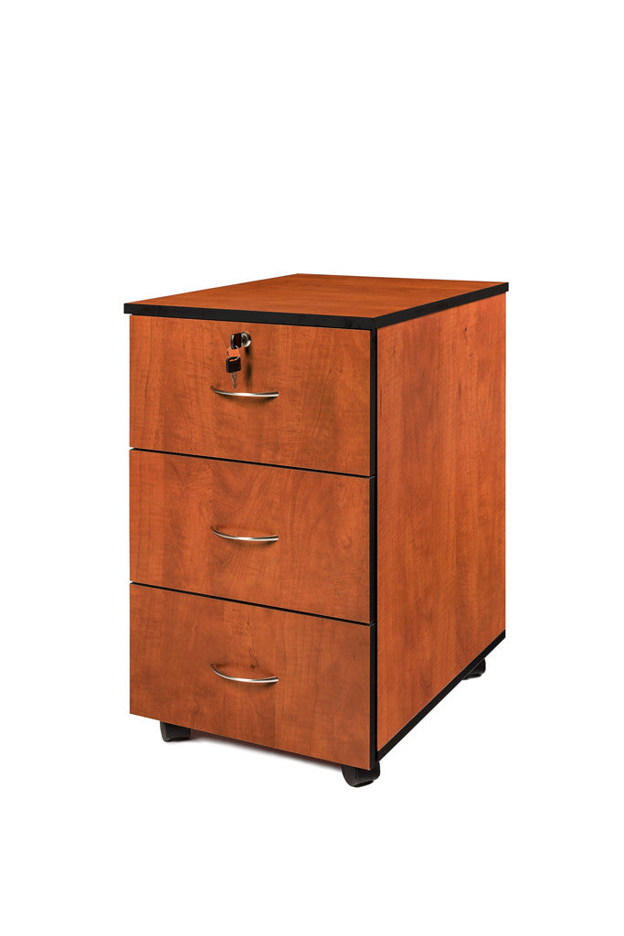 3 DRAWER MOBILE PEDESTAL CHERRY